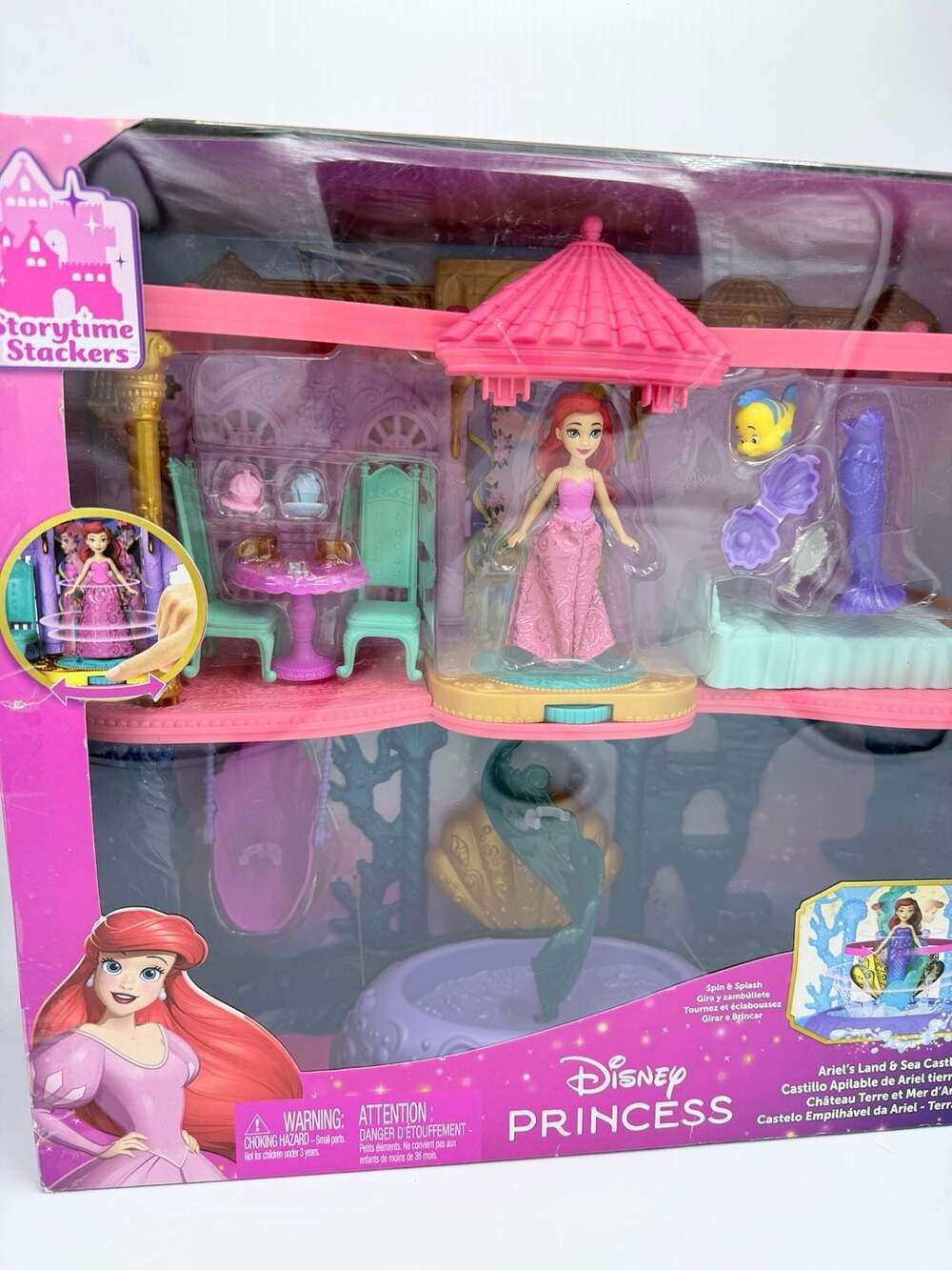 Disney Princess Ariel's Land & Sea Castle Playset with Interactive Features